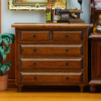 1:12 Dollhouse Miniature Furnitur Living Room Wooden Chestnut Drawer Cabinet