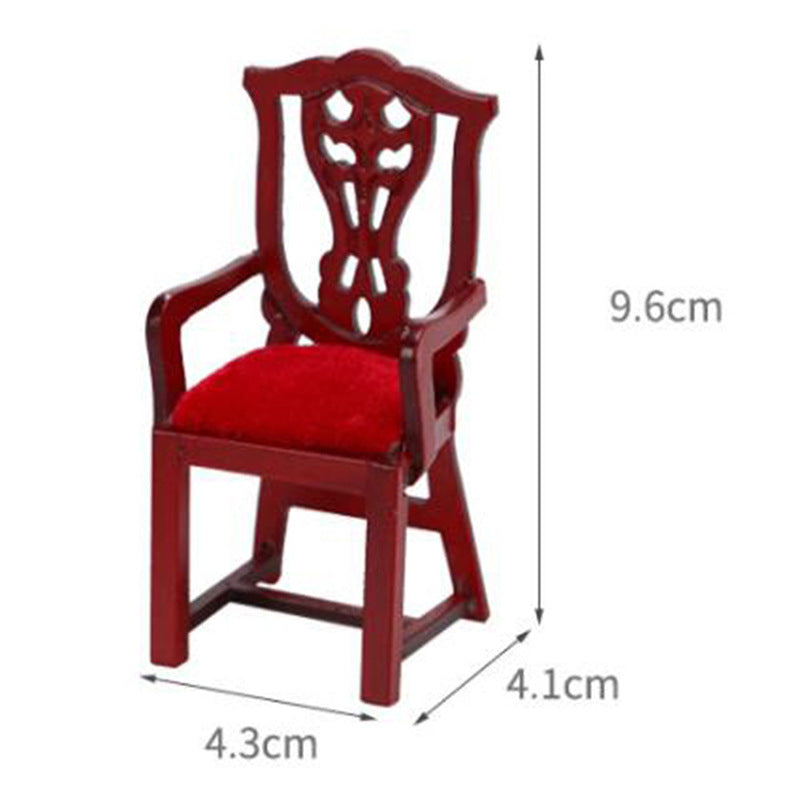 112 Dollhouse Miniature Furniture European Vintage Restaurant Chair