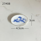 Mini Ceramic Dish Plates for dollhouse Kitchen Plates(87 skus)