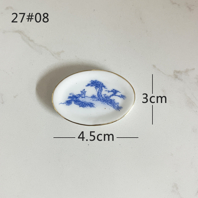 Mini Ceramic Dish Plates for dollhouse Kitchen Plates(87 skus)