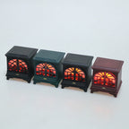 Dollhouse Miniature Model Scene Accessories OB11 4 Colors with Light LED Fireplace Warm Stove Can Light Up~