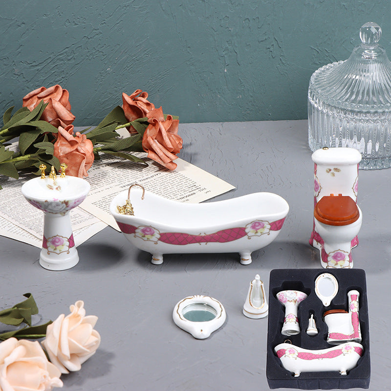 1:12 Bathroom Suite 5pcs Set for  Dollhouse
