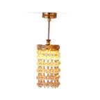 1:12 Dollhouse Miniature Small Lamp Model Scene Light-Up LED Crystal Chandelier Miniature Luxury