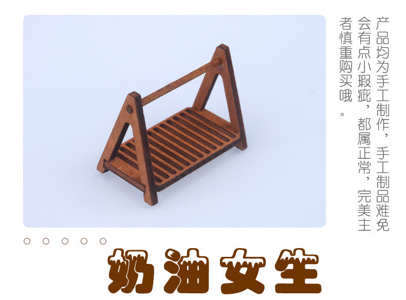 Dollhouse Miniature Food Mini Bread Rack Kitchen Baking Supermarket Model Photography Props