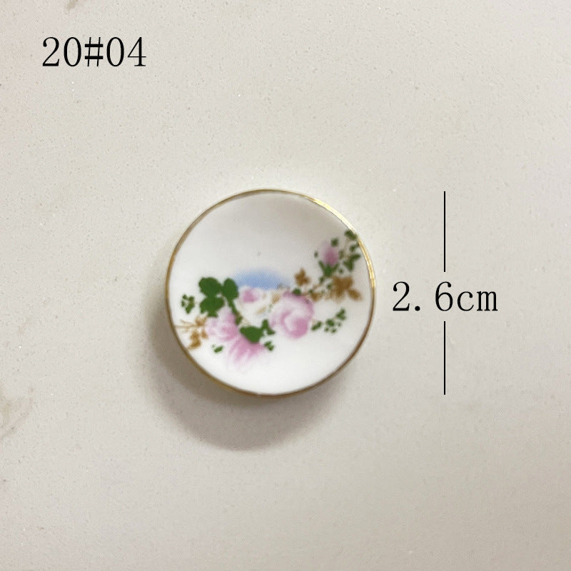 Mini Ceramic Dish Plates for dollhouse Kitchen Plates(87 skus)