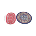 1:12 Dollhouse Floor Decoration Miniature Oval Carpet Turkish Woven Rug