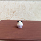 Miniature Macaron Color Panda Cupcake Dollhouse Accessories Photo Props