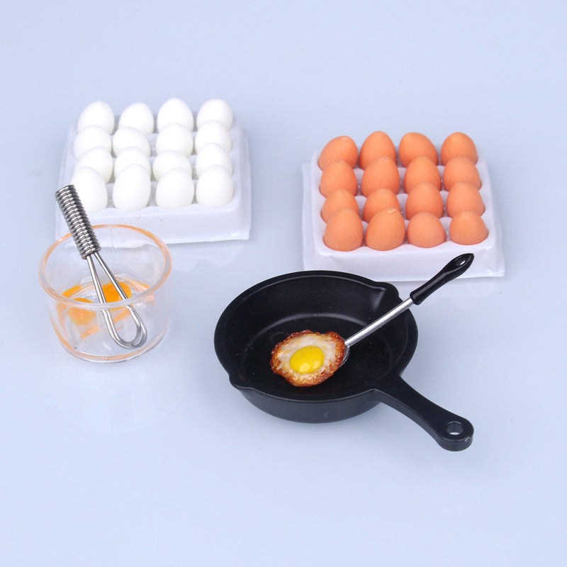 Dollhouse Miniature Food Play Miniature Simulation Eggs Duck Eggs Supermarket Handmade Model Photo Props