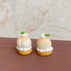 Cute Mini Peach Tower Dollhouse Creative Miniature Cake Food Model Accessories Wholesale