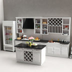 Dollhouse Kitchen Set 112 Scale 3Piece Large Wooden Miniature