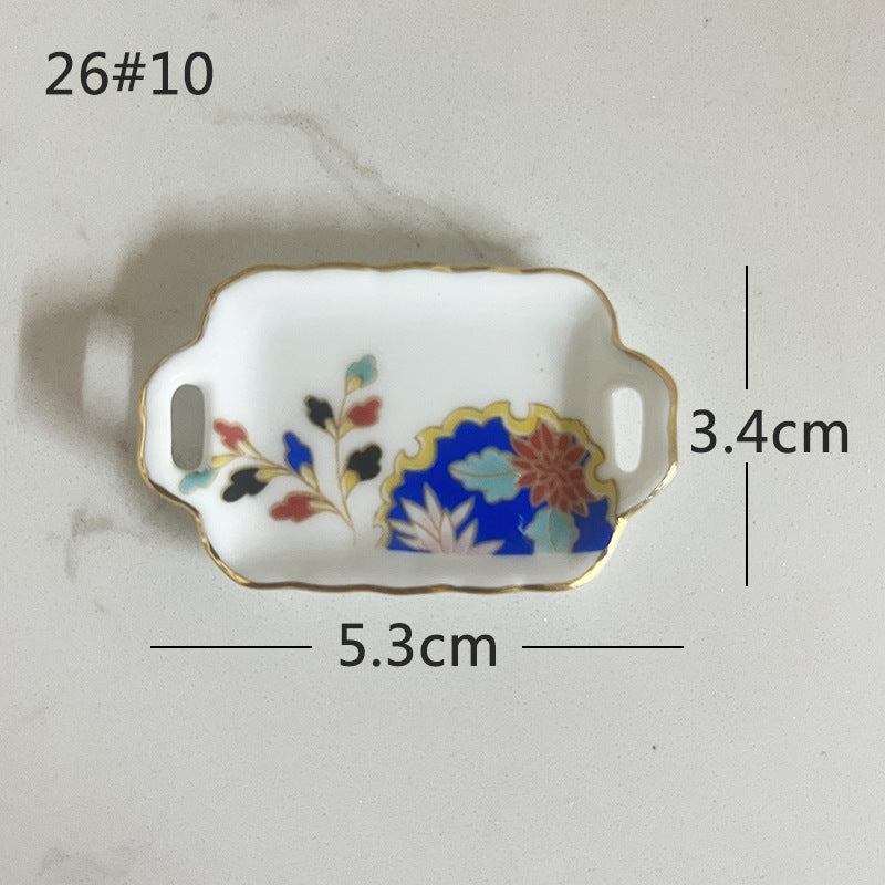 Mini Ceramic Dish Plates for dollhouse Kitchen Plates(87 skus)