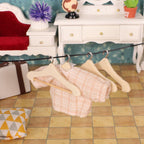 Dollhouse Miniature Wooden Hanger Pocket Furniture Model Life Scene Accessories