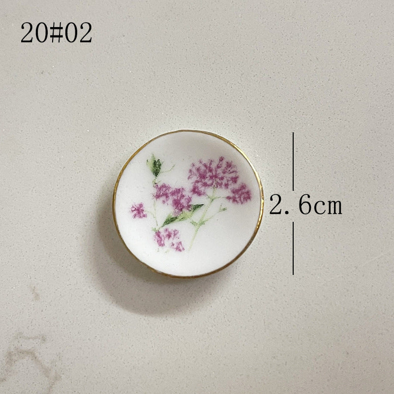 Mini Ceramic Dish Plates for dollhouse Kitchen Plates(87 skus)