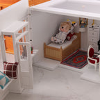 Wooden Dollhouse Model 112 Scale European Elegance Openable Doors