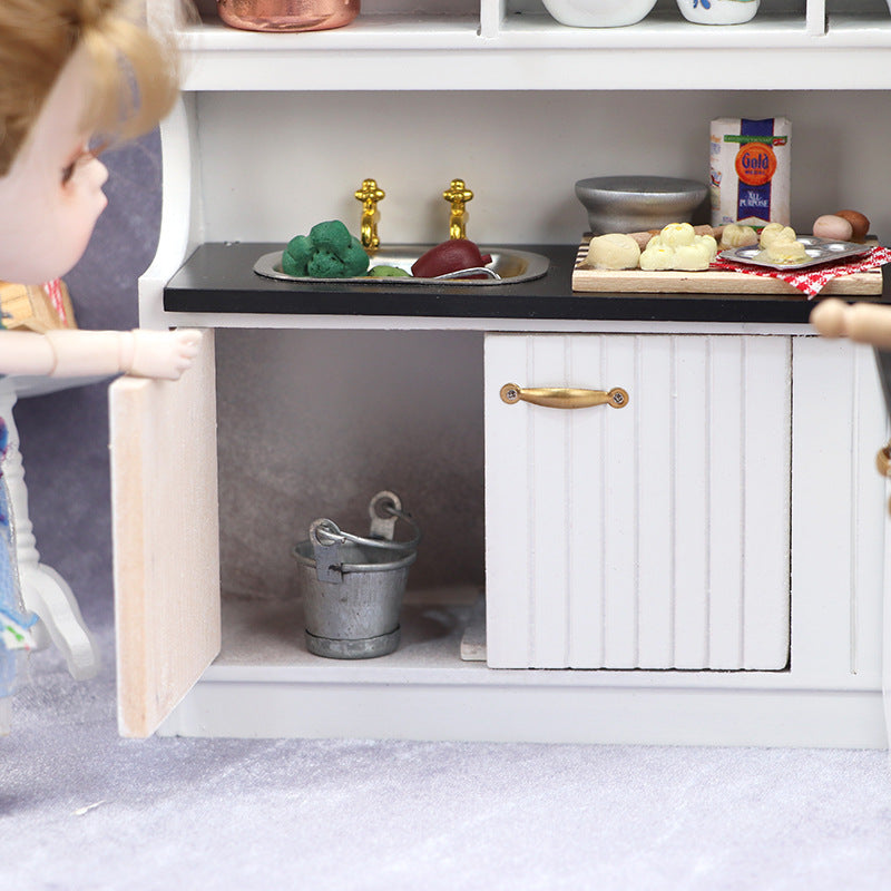 1:12 Dollhouse Dollhouse Mini White Kitchen 2-Piece Set