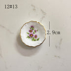 Mini Ceramic Dish Plates for dollhouse Kitchen Plates(87 skus)