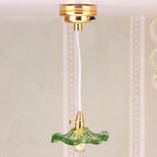 Dollhouse Simulation Mini Furniture with Light-Up Chandelier Ceiling-Shaped Lantern