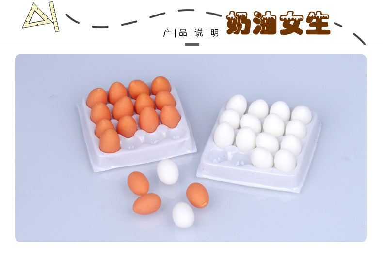 Dollhouse Miniature Food Play Miniature Simulation Eggs Duck Eggs Supermarket Handmade Model Photo Props