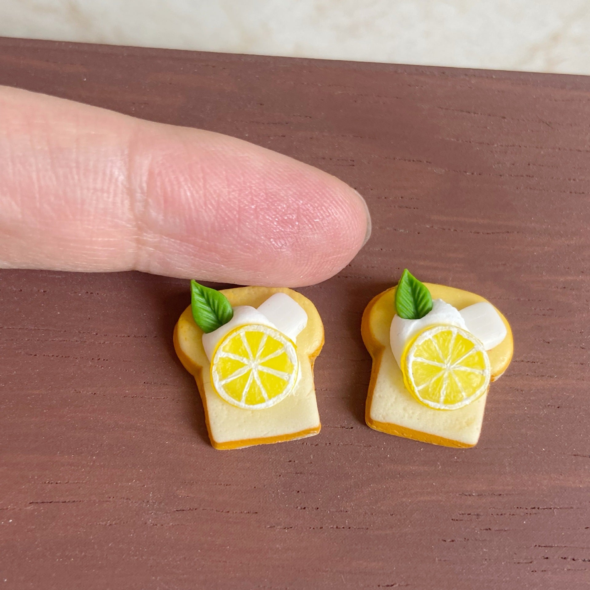 Miniature Simulation Lemon Toast Bread Play Mini Clay Fun Dollhouse Bakery Props