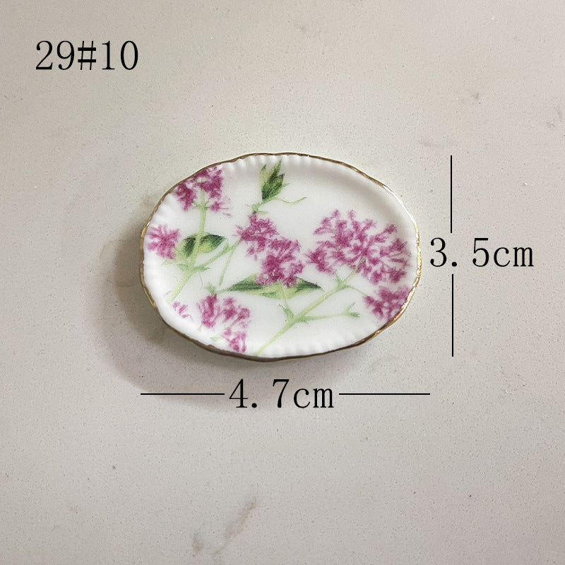 Mini Ceramic Dish Plates for dollhouse Kitchen Plates(87 skus)