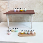 Miniature Macaron Color Panda Cupcake Dollhouse Accessories Photo Props