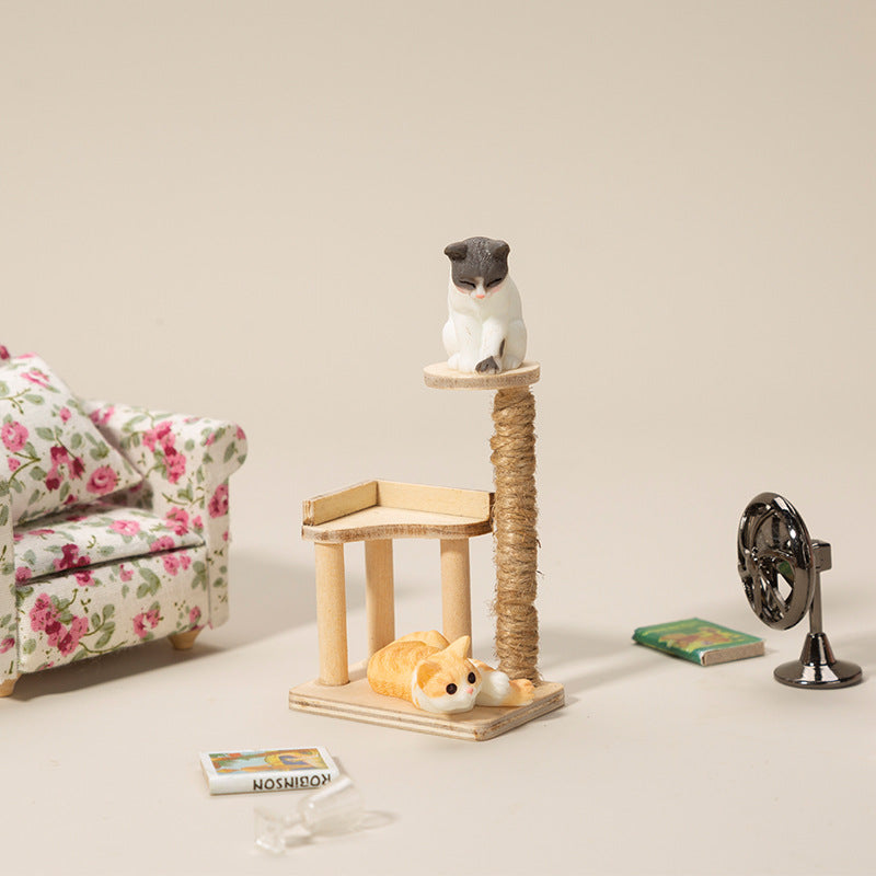 1:12 Dollhouse MiniatureCat Shelf Cat Scratching Board