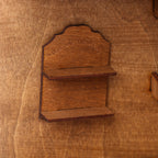Mini Wooden Storage Rack Wall-Mounted Welcome Rack Dollhouse Miniature Toy