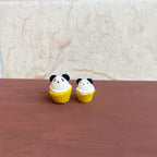 Miniature Macaron Color Panda Cupcake Dollhouse Accessories Photo Props