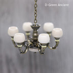 1:12 DOLLHOUSE Simulation Retro Chandelier Dollhouse Accessories