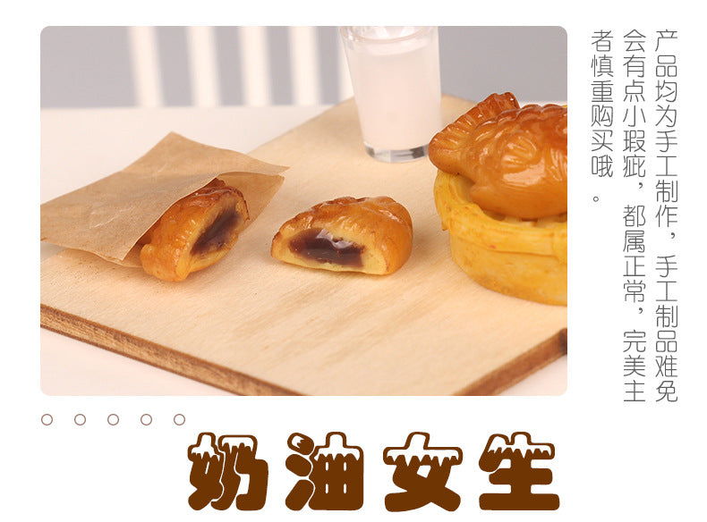 Dollhouse Miniature Food Play Set Taiyaki Red Bean Paste Filling Kit Handmade Scene Model OB11
