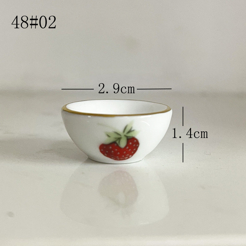 Mini Ceramic Dish Plates for dollhouse Kitchen Plates(87 skus)