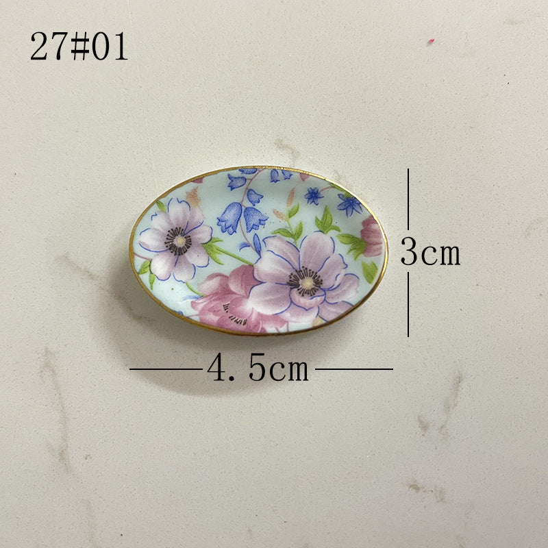 Mini Ceramic Dish Plates for dollhouse Kitchen Plates(87 skus)