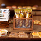 Mini Iron Mesh Wooden Frame Storage Box Organizer Basket Dollhouse Miniature Scene Decoration