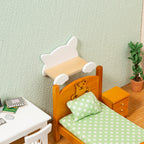 1:12 Dollhouse Accessories Miniature Furniture Cat Wooden Shelf Wall Hanging Rack