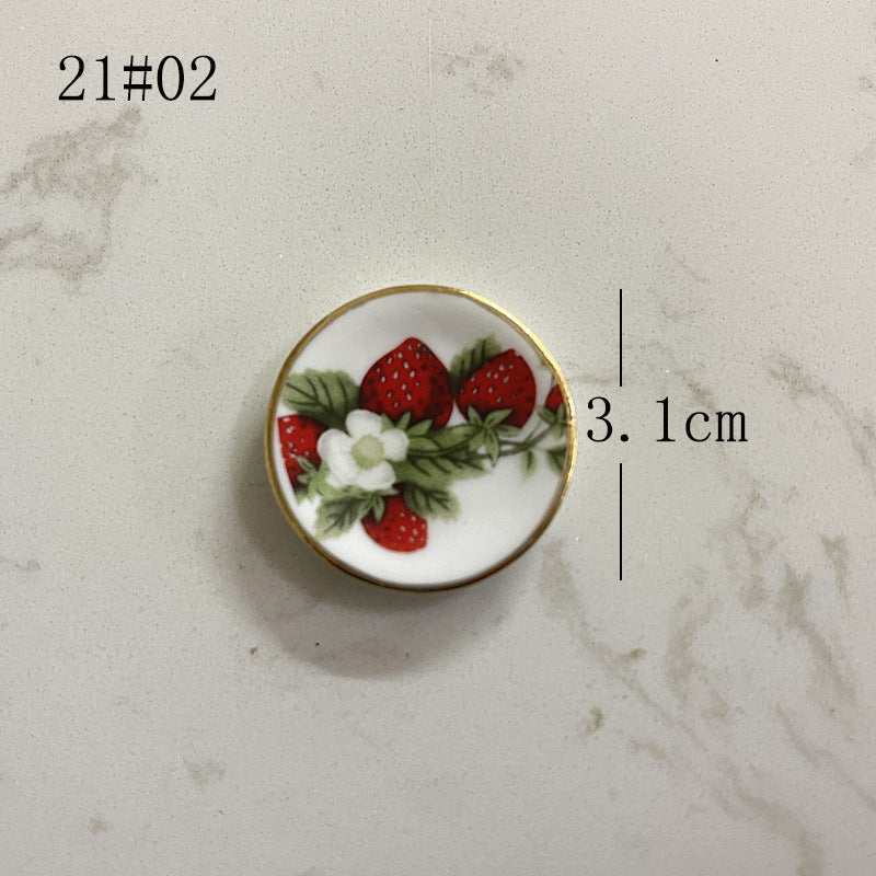 Mini Ceramic Dish Plates for dollhouse Kitchen Plates(87 skus)