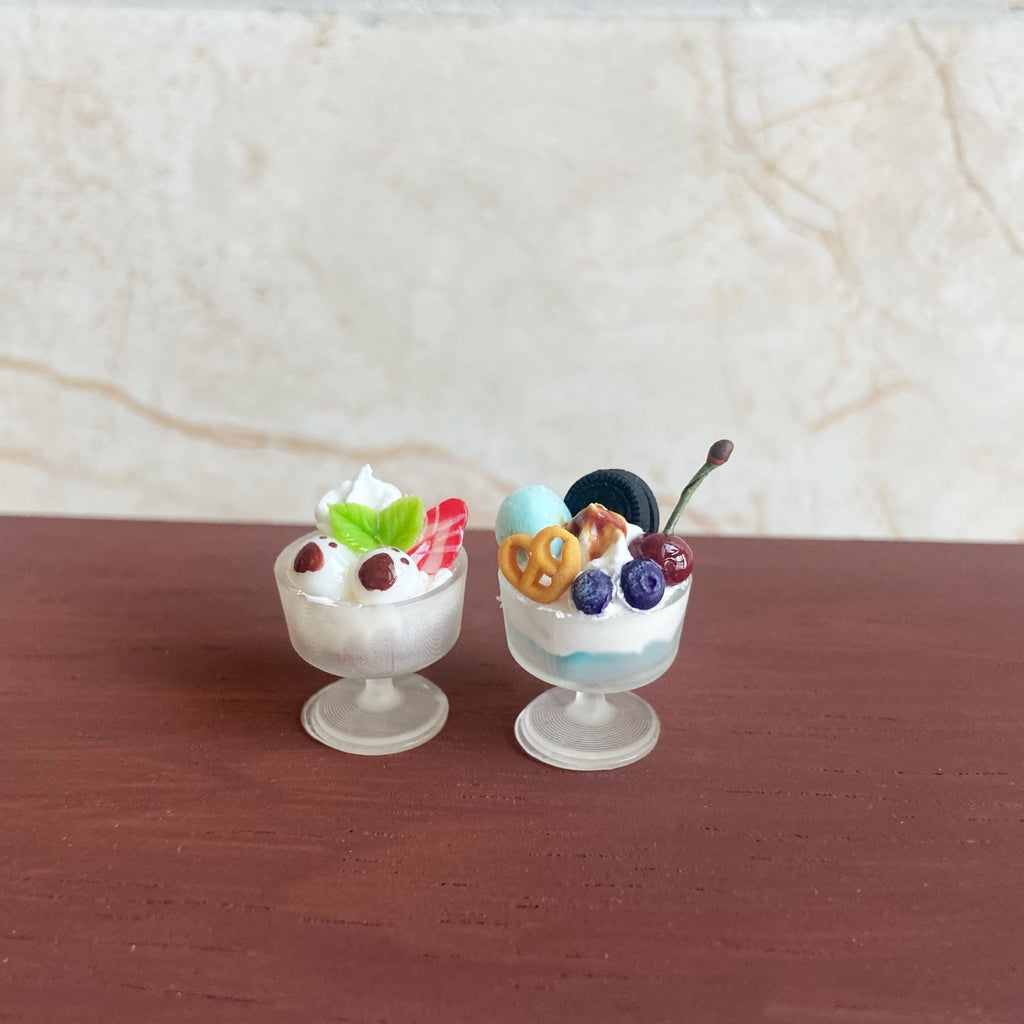 Miniature Fruit Cookies Ice Cream Cup Dollhouse Accessories