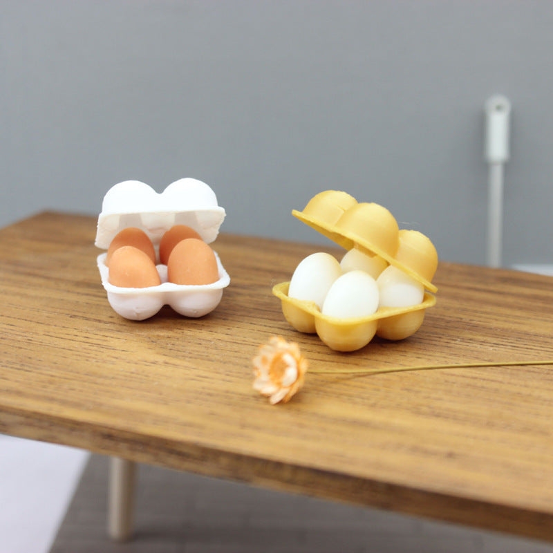 Dollhouse Miniature Food 1:12 Scale Food Egg Fresh Box Egg Tray