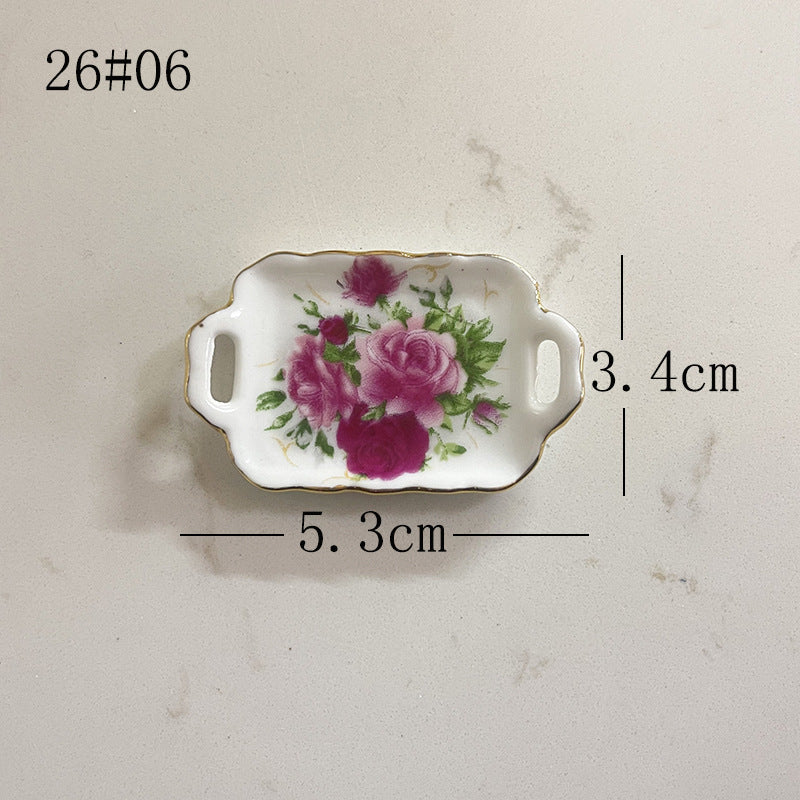 Mini Ceramic Dish Plates for dollhouse Kitchen Plates(87 skus)