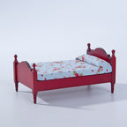 1:12 Miniature Dollhouse Decoration Furniture Bedroom Wooden Single Bed