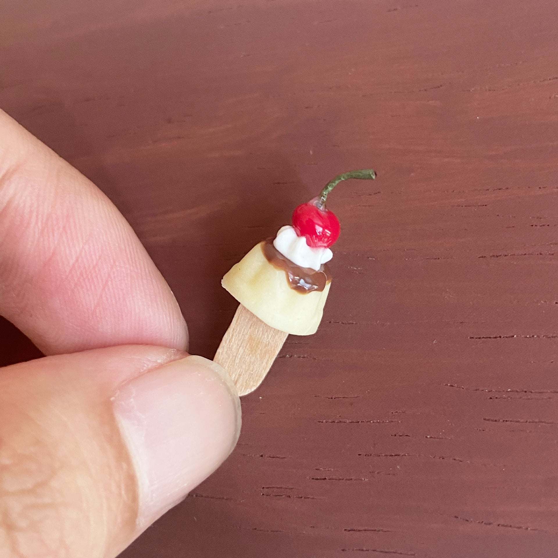 Miniature Simulation Food Play Pudding Stick Miniature Food Play Dessert Shop Dollhouse 1:12 Scale Accessories