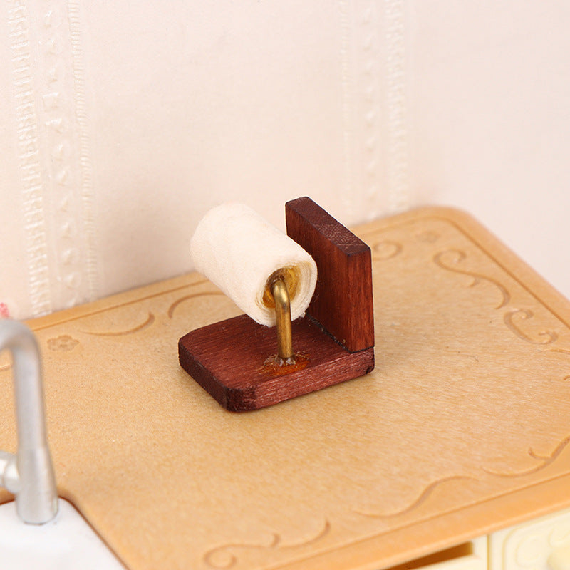 Miniature 112 Dollhouse Toilet Paper Bathroom Accessories