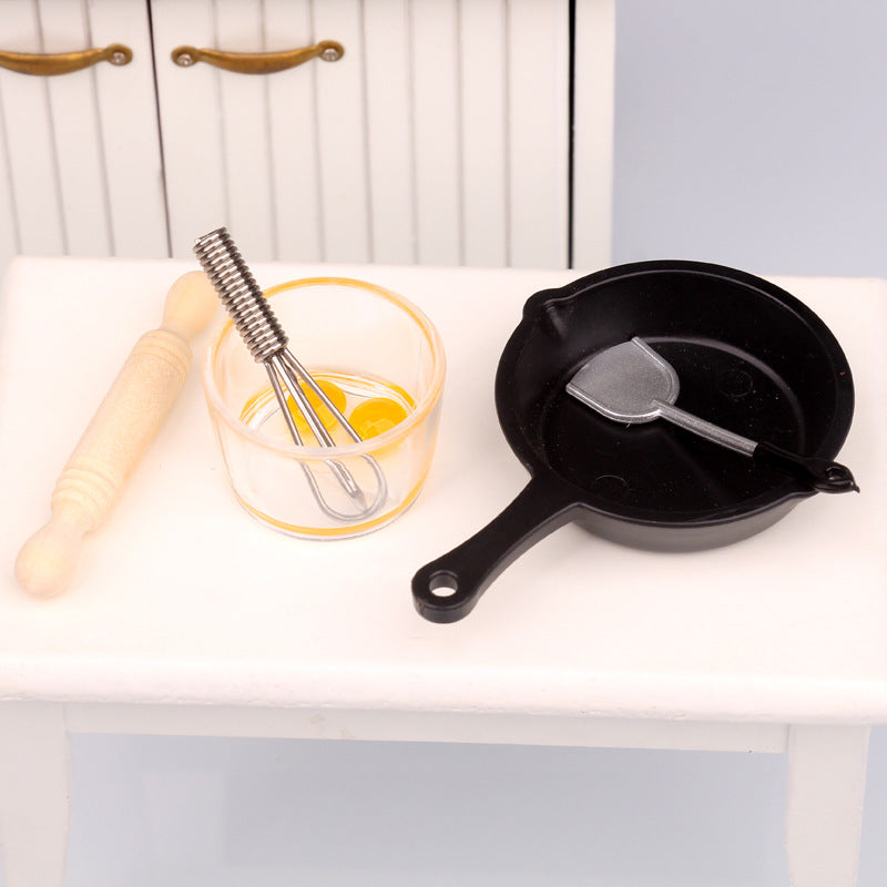 Dollhouse Simulation 3D Miniature Food Kitchen Utensils Model DIY Dollhouse Decoration Accessories Props
