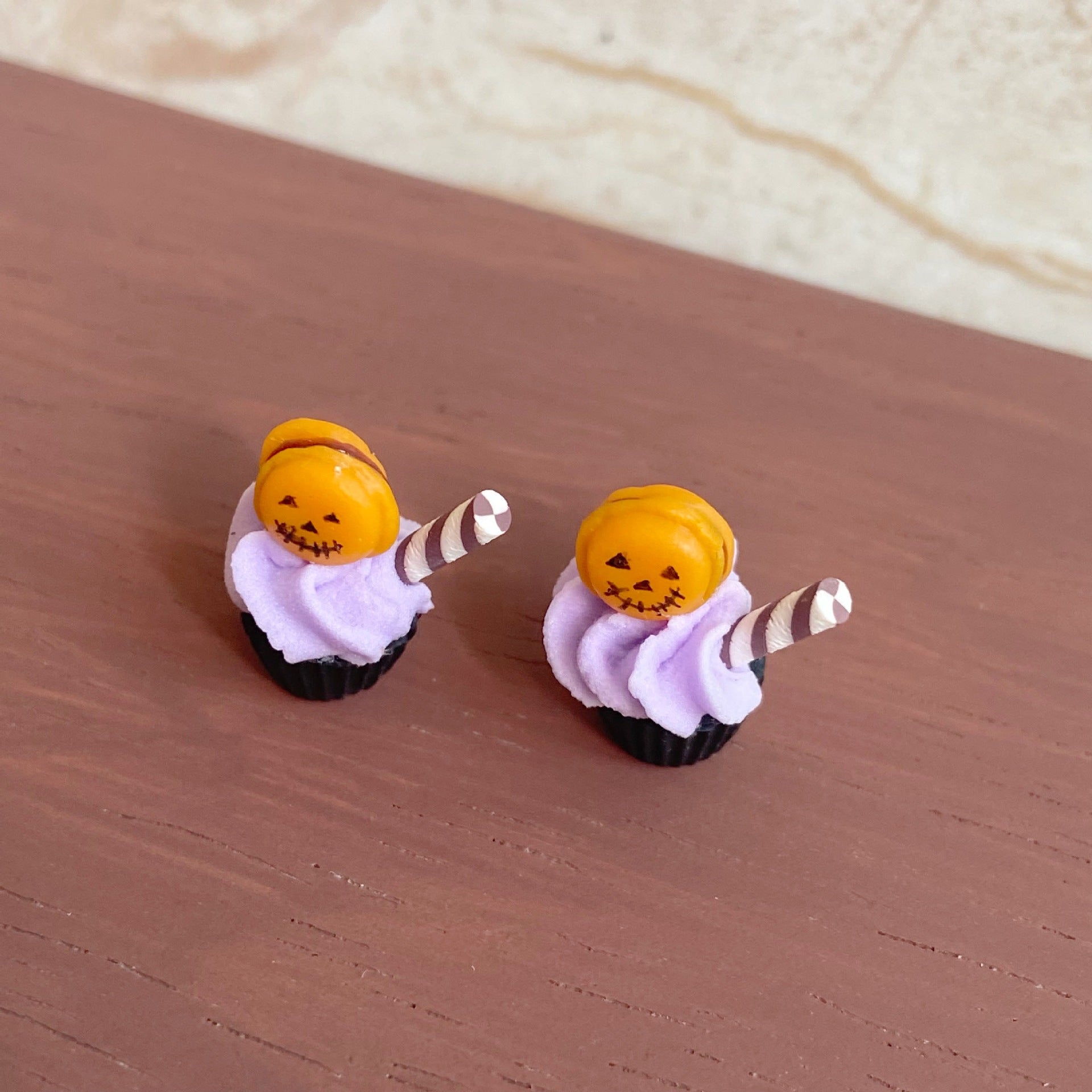 Halloween Cupcake Miniature Fun Food Toy Six-Dimensional Dollhouse Accessories