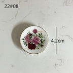 Mini Ceramic Dish Plates for dollhouse Kitchen Plates(87 skus)