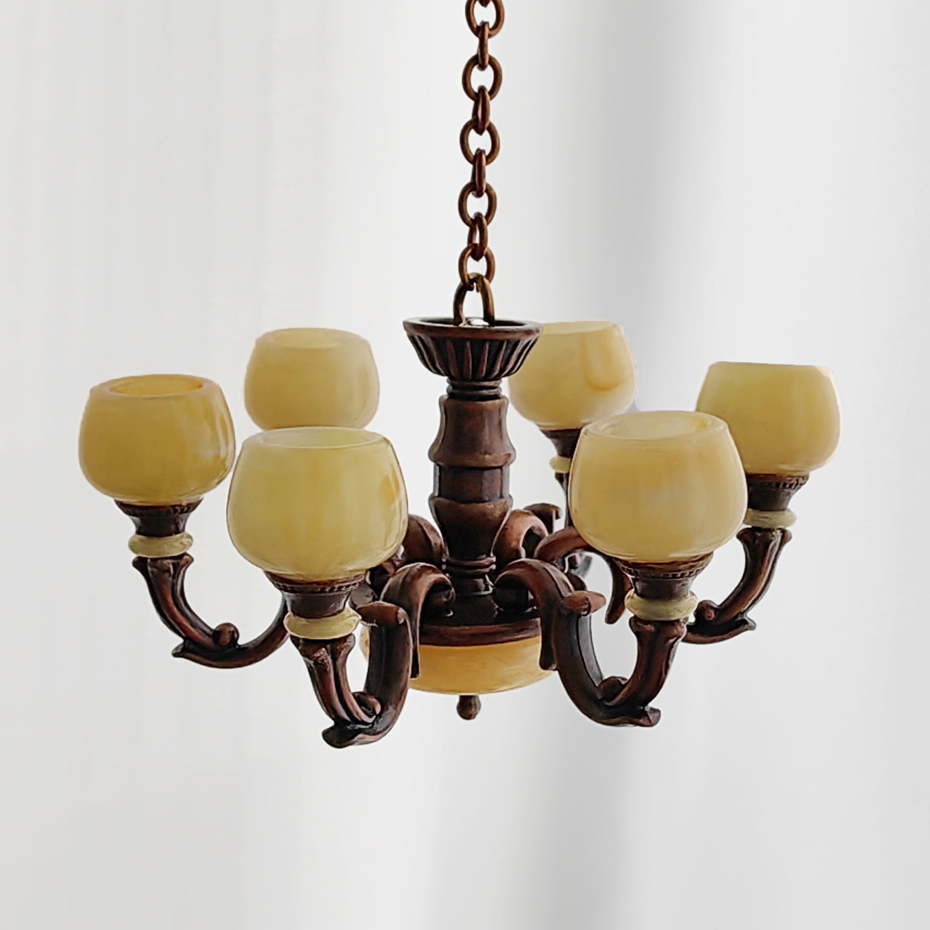 1:12 Dollhouse Living Room Vintage Chandelier Miniature Luxury Light