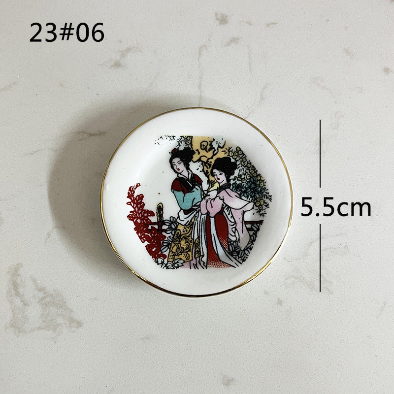 Mini Ceramic Dish Plates for dollhouse Kitchen Plates(87 skus)