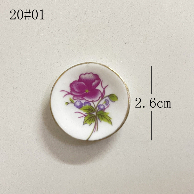 Mini Ceramic Dish Plates for dollhouse Kitchen Plates(87 skus)
