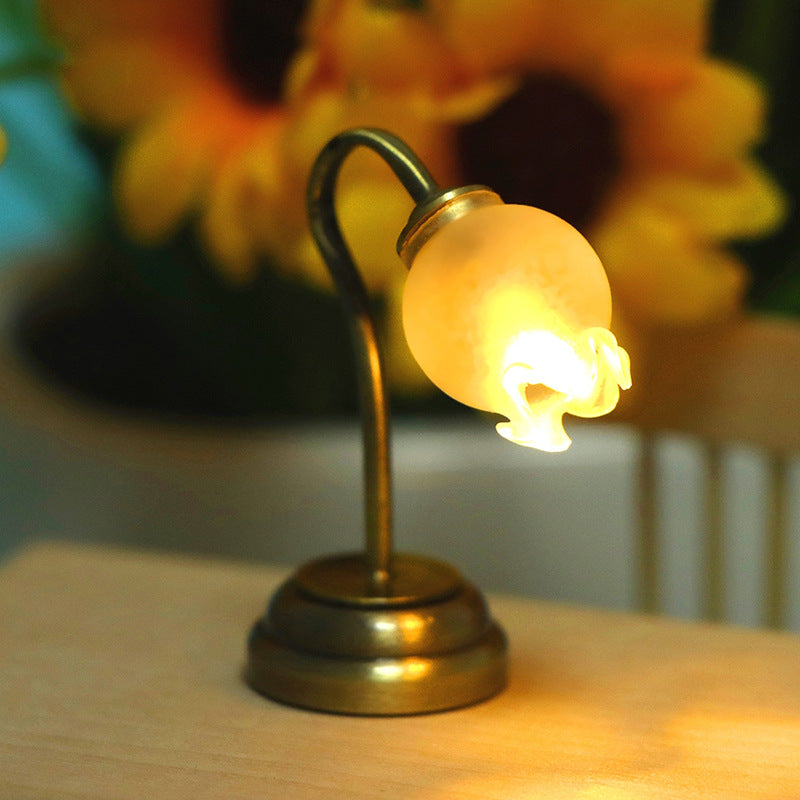 Dollhouse Simulation Mini Furniture with Light-Up Chandelier Ceiling-Shaped Lantern