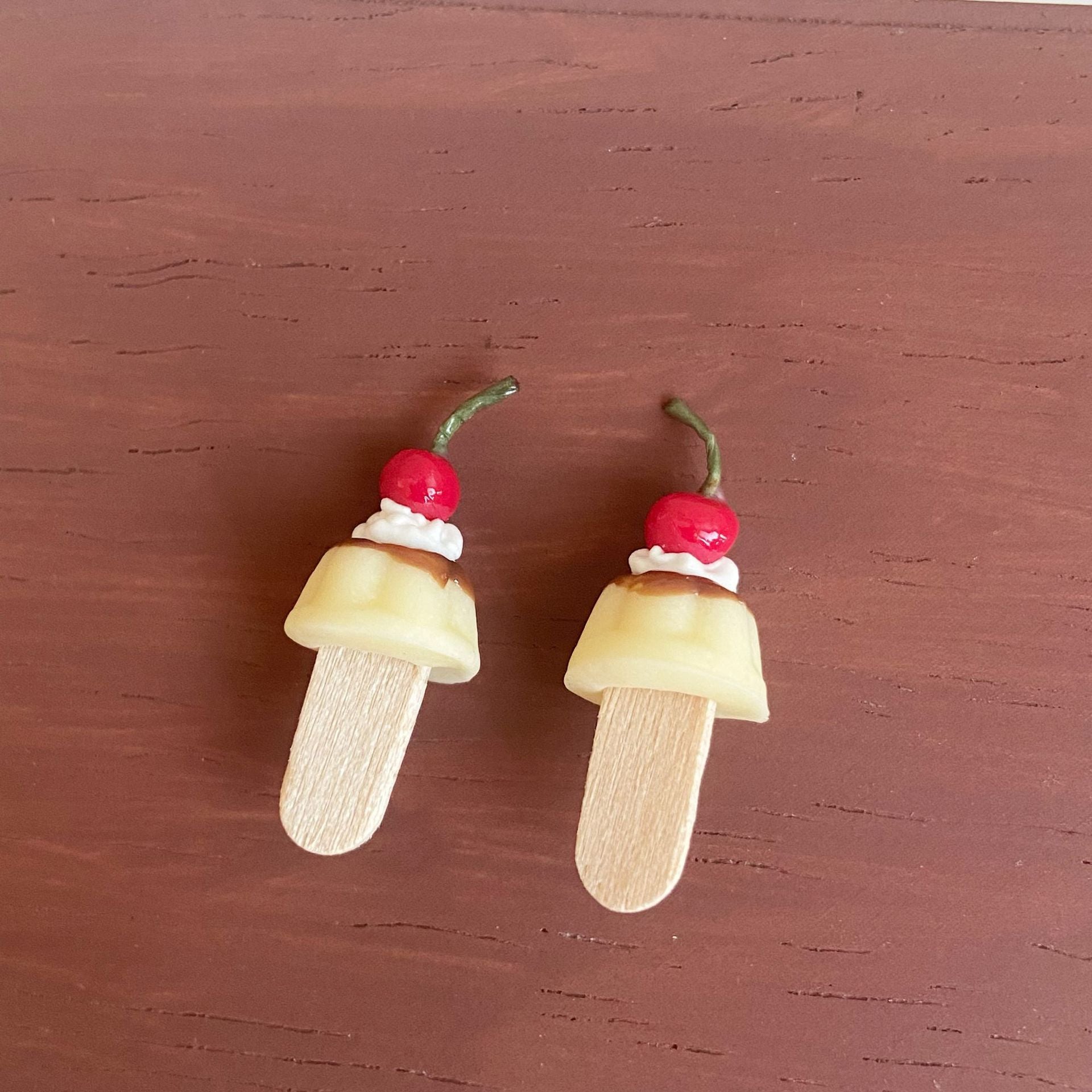 Miniature Simulation Food Play Pudding Stick Miniature Food Play Dessert Shop Dollhouse 1:12 Scale Accessories