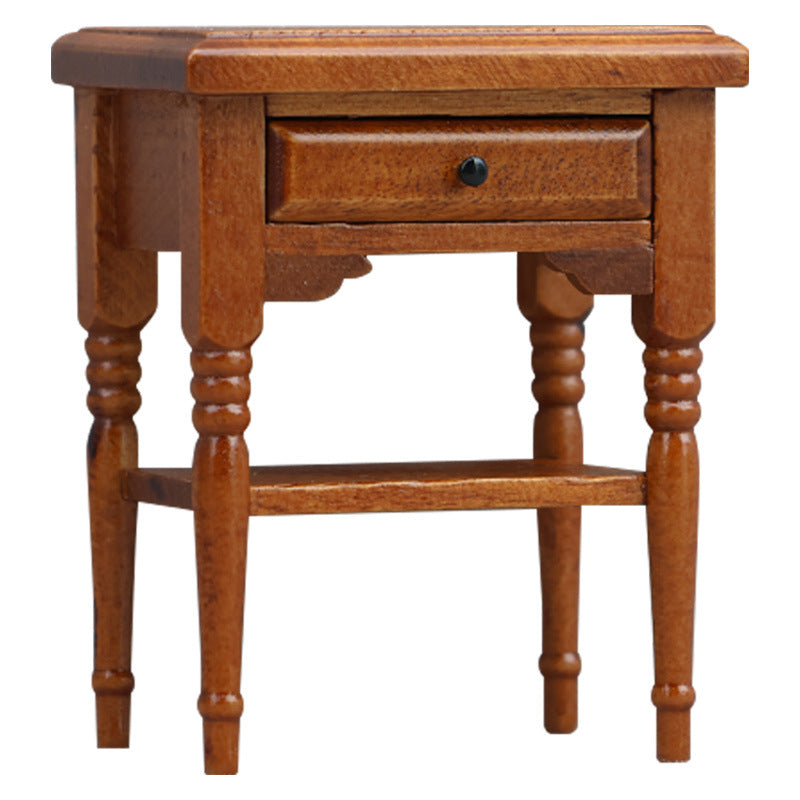 1:12 Dollhouse Wooden Furniture Bedside Table Side Cabinet
